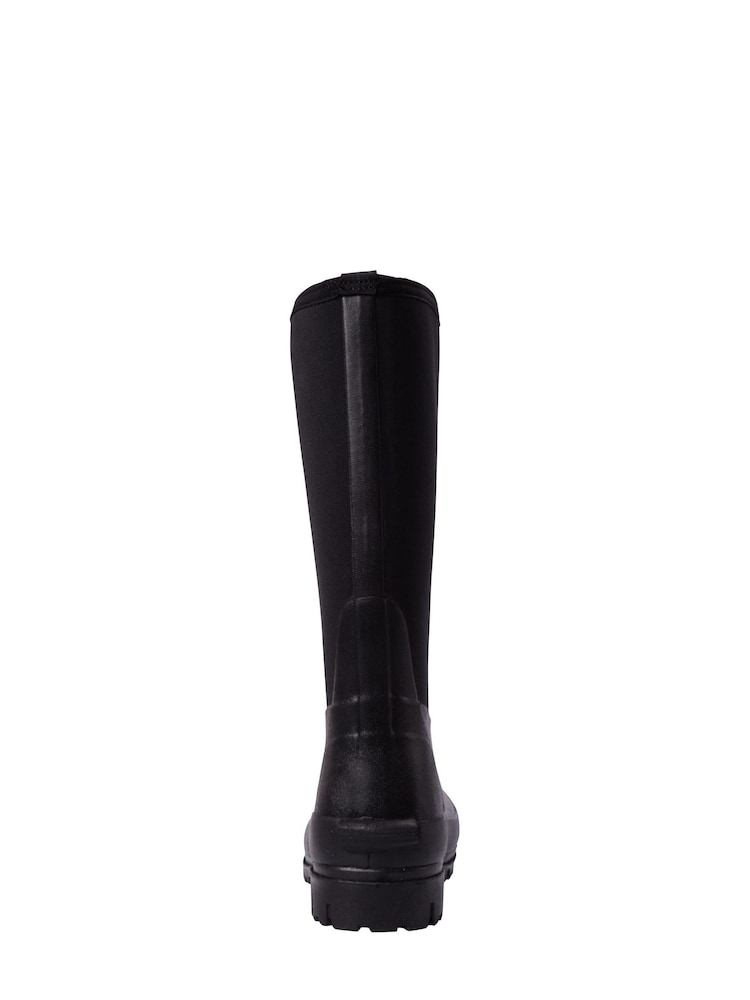 Mountain Warehouse Black Mucker Womens Water Resistant Neoprene Long Boots - Image 5 of 6