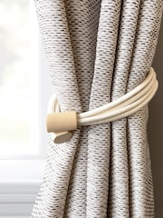 Laura Ashley Natural Set of Two Adelie Magnetic Tiebacks - Image 1 of 3