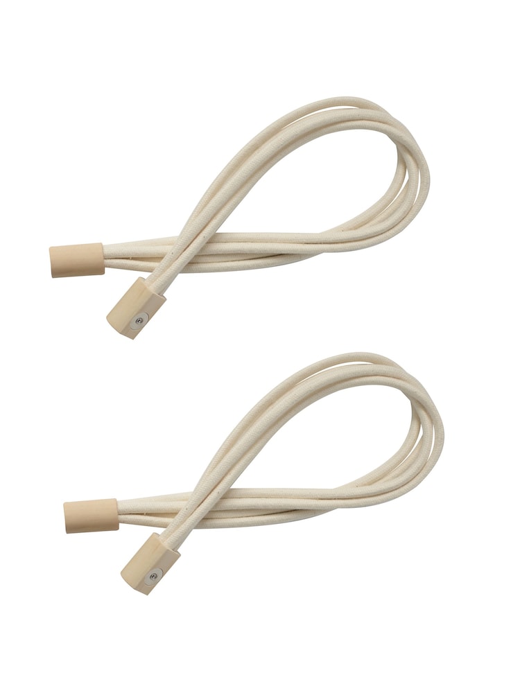 Laura Ashley Natural Set of Two Adelie Magnetic Tiebacks - Image 2 of 3