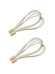 Laura Ashley Natural Set of Two Adelie Magnetic Tiebacks - Image 3 of 3