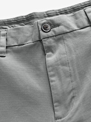 Grey Slim Fit Stretch Printed Soft Touch Chino Trousers - Image 8 of 10