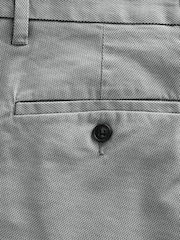 Grey Slim Fit Stretch Printed Soft Touch Chino Trousers - Image 9 of 10