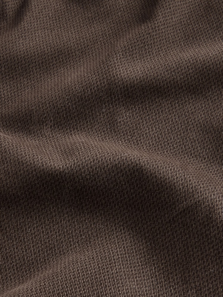 Brown Slim Fit Stretch Printed Soft Touch Chino Trousers - Image 8 of 8