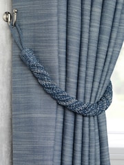 Laura Ashley Seaspray Blue Set of Two Felton Rope Tie Backs - Image 1 of 3