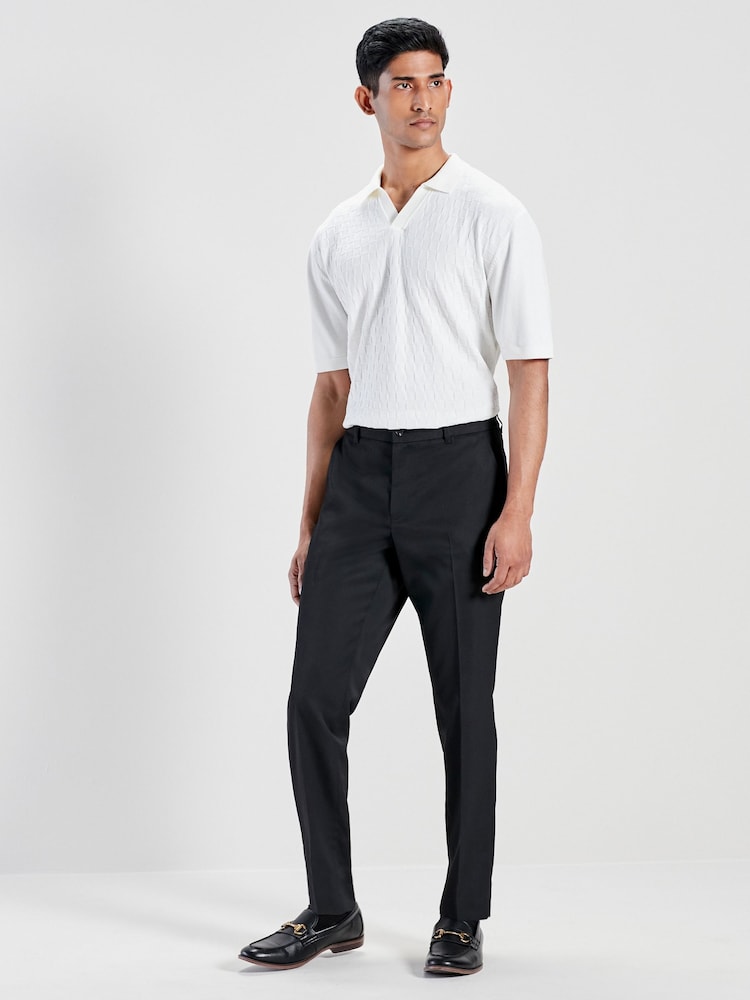 Black Smart Twill Joggers - Image 2 of 9