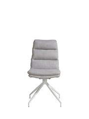 Barker and Stonehouse Grey Eero Fabric Swivel Dining Chair - Image 2 of 6