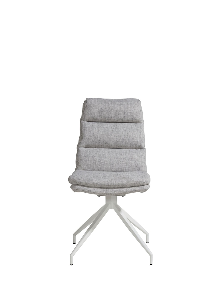 Barker and Stonehouse Grey Eero Fabric Swivel Dining Chair - Image 2 of 6