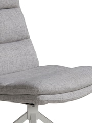 Barker and Stonehouse Grey Eero Fabric Swivel Dining Chair - Image 5 of 6