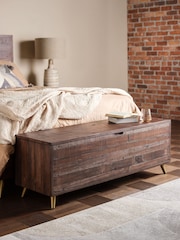 Barker and Stonehouse Brown Modi Blanket Box - Image 1 of 6