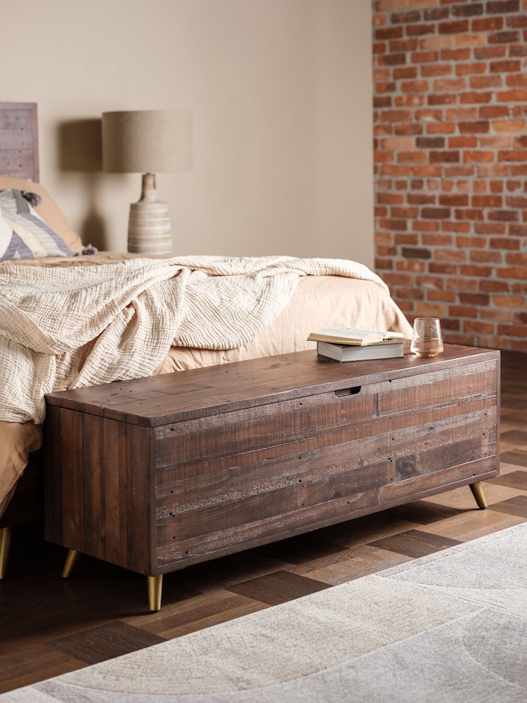 Barker and Stonehouse Brown Modi Blanket Box - Image 1 of 6