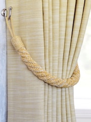 Laura Ashley Gold Set of Two Felton Rope Tie Backs - Image 1 of 3