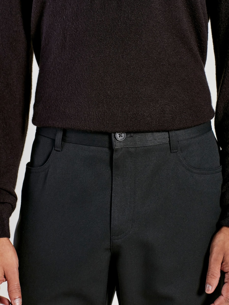 Black Smart Jean Style Trousers - Image 6 of 11
