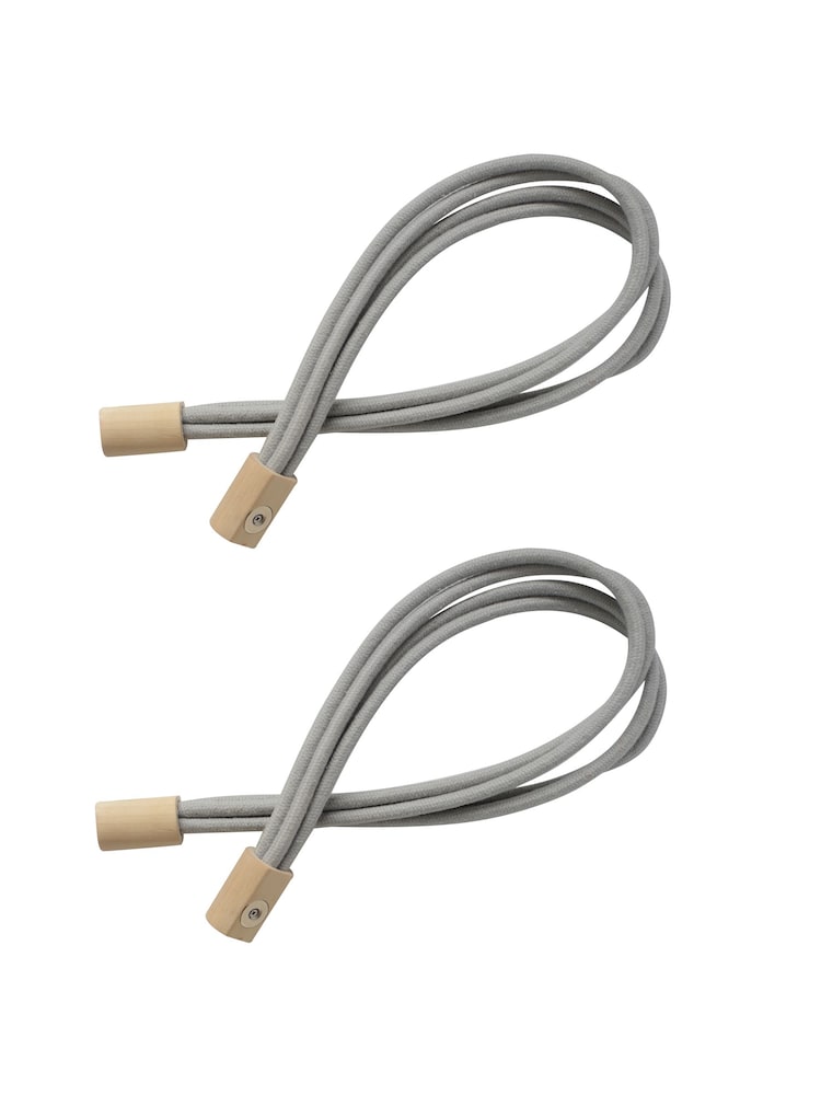 Laura Ashley Grey Set of Two Adelie Magnetic Tiebacks - Image 2 of 3