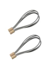 Laura Ashley Grey Set of Two Adelie Magnetic Tiebacks - Image 3 of 3