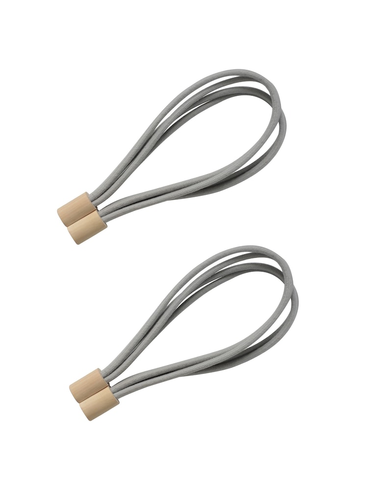 Laura Ashley Grey Set of Two Adelie Magnetic Tiebacks - Image 3 of 3