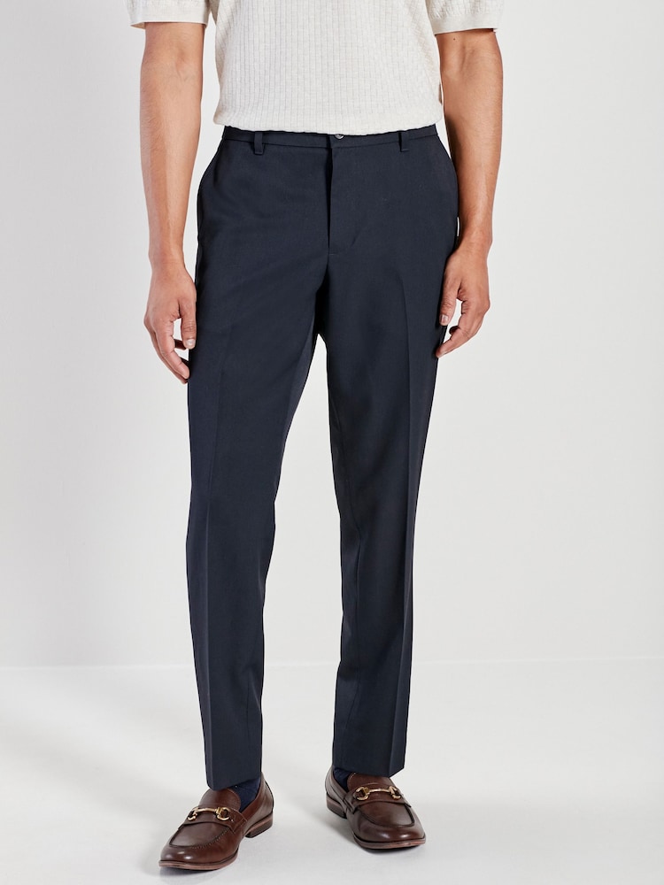 Navy Blue Smart Twill Joggers - Image 1 of 8