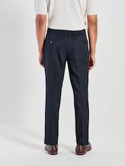 Navy Blue Smart Twill Joggers - Image 3 of 8
