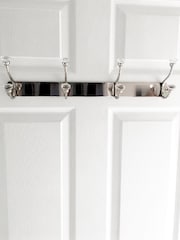 Laura Ashley Chrome Frances 4 Peg Coat Hook Holdbacks - Image 1 of 4