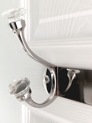Laura Ashley Chrome Frances 4 Peg Coat Hook Holdbacks - Image 2 of 4