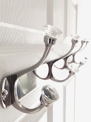 Laura Ashley Chrome Frances 4 Peg Coat Hook Holdbacks - Image 3 of 4