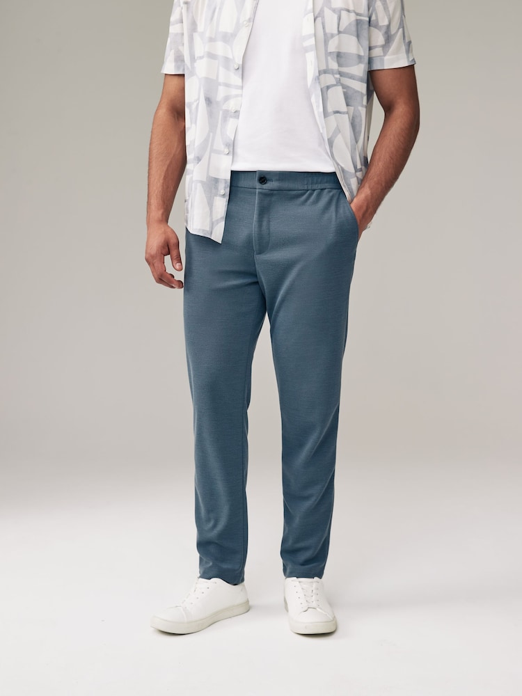 Mid Blue Motionflex Stretch Jersey Joggers - Image 1 of 9