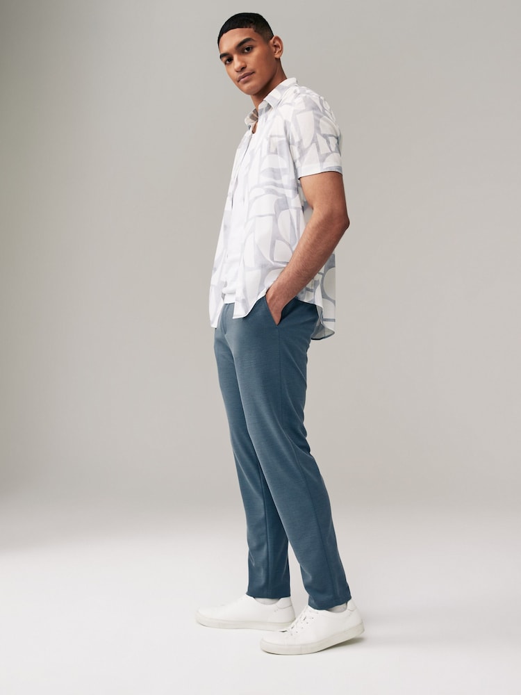 Mid Blue Motionflex Stretch Jersey Joggers - Image 2 of 9