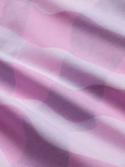 Blue/Pink Reversible Bright Wave with Pipe Edge Duvet Cover and Pillowcase Set - Image 5 of 8