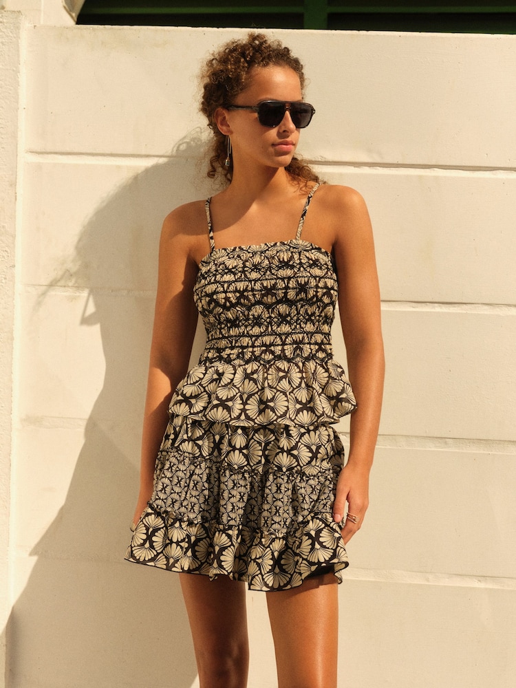Black/Neutral Printed Co-ord Cami Top - Image 1 of 6