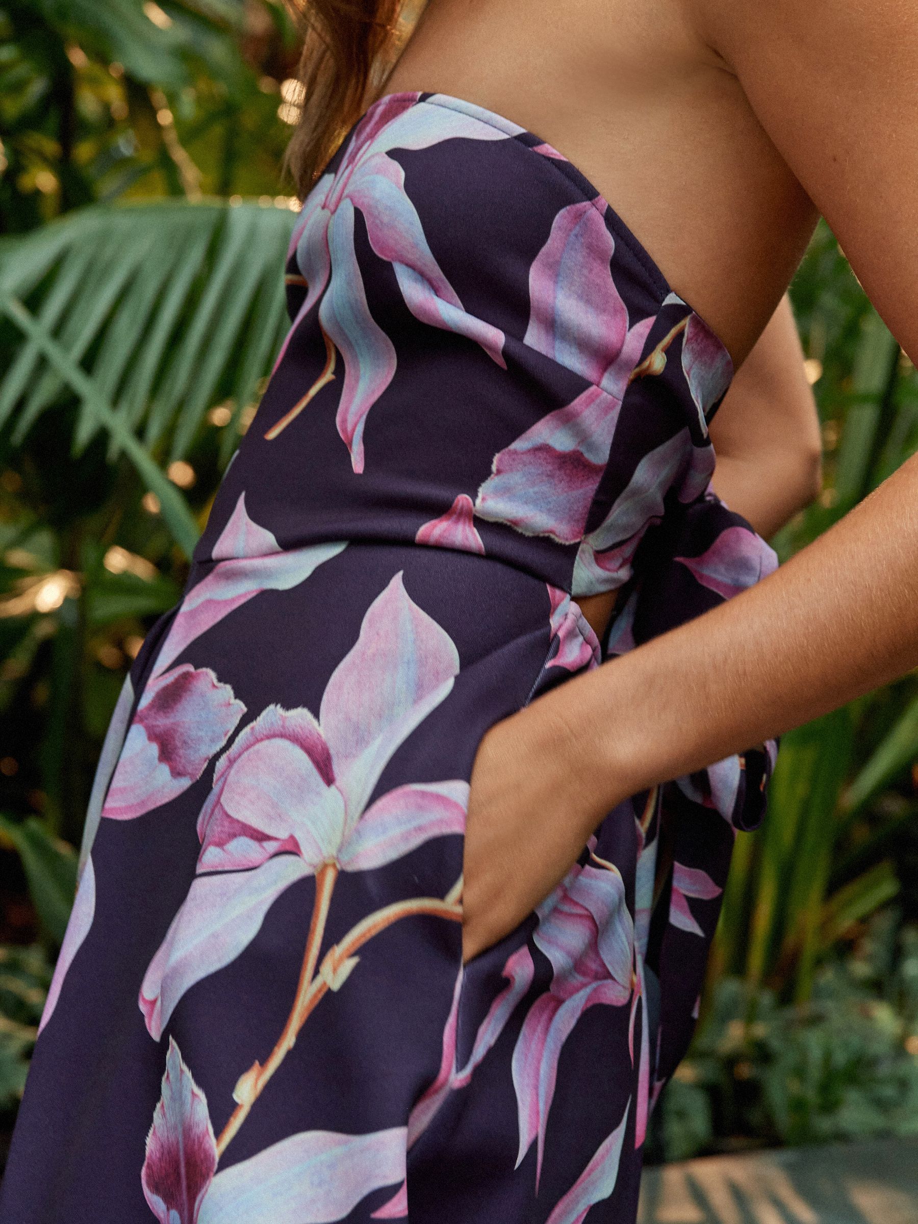 Navy bandeau jumpsuit deals