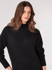 Apricot Black Chunky Knit High Neck Midi Dress - Image 4 of 4