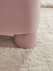 Soft Velvet Blush Pink Kids Bubble Upholstered Bed - Image 5 of 7