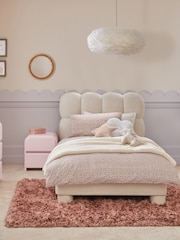 Casual Boucle Natural Oyster Kids Bubble Upholstered Bed - Image 1 of 6