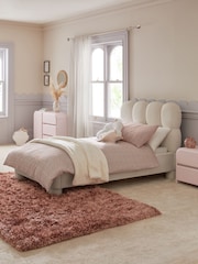 Casual Boucle Natural Oyster Kids Bubble Upholstered Bed - Image 4 of 6