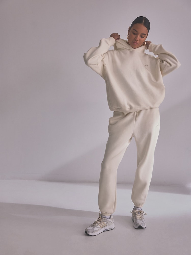 Ecru White - self. Hoodie - Image 2 of 7 Ecru White - self. Hoodie - Image 2 of 7