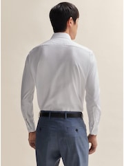 BOSS White Regular-Fit Shirt in Easy-Iron Oxford Stretch Cotton - Image 2 of 4