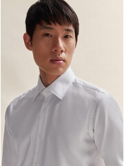 BOSS White Regular-Fit Shirt in Easy-Iron Oxford Stretch Cotton - Image 3 of 4
