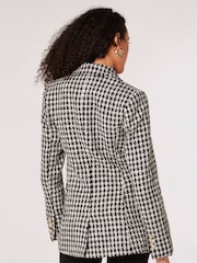 Apricot Black Dogtooth Asym Blazer - Image 3 of 6