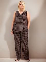 Live Unlimited Brown Check Sleeveless Tunic - Image 1 of 5