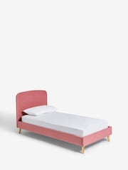 Soft Velvet Raspberry Pink Kids Matson Standard Upholstered Bed - Image 4 of 4