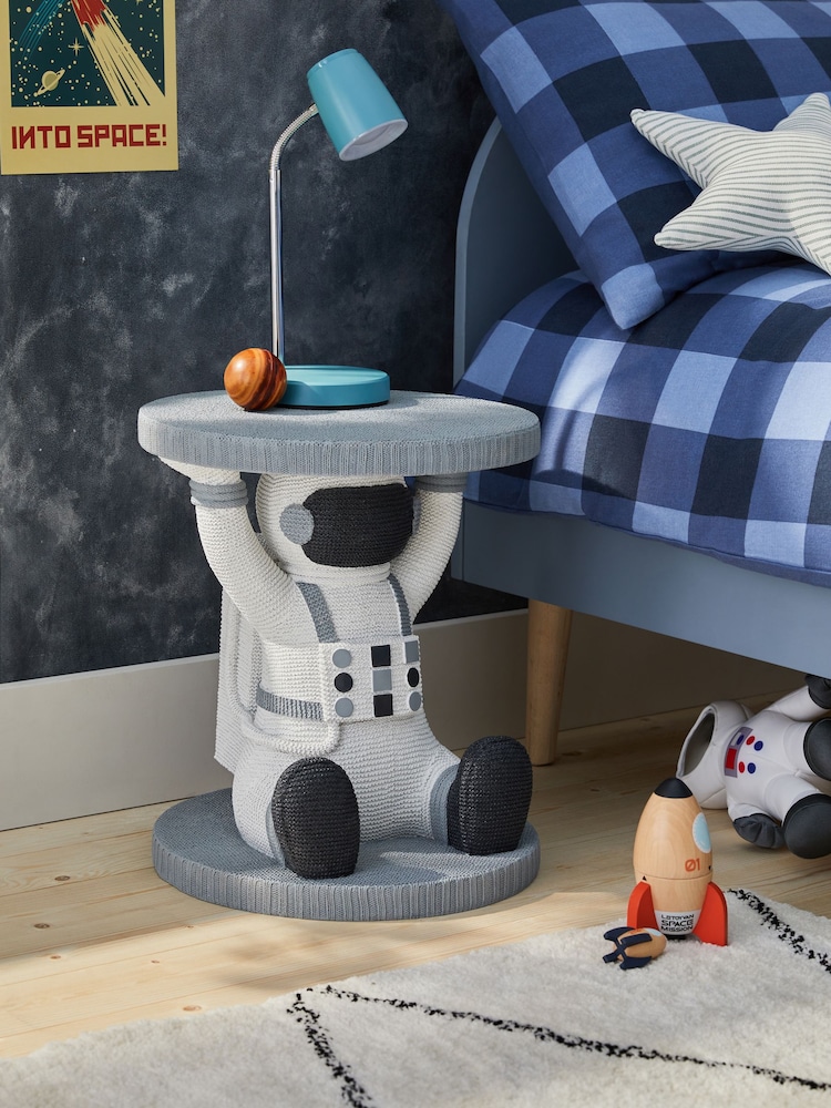 Grey Spaceman Kids Bedside Table - Image 1 of 5