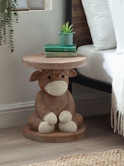 Brown Hamish The Highland Cow Kids Bedside Table - Image 1 of 5