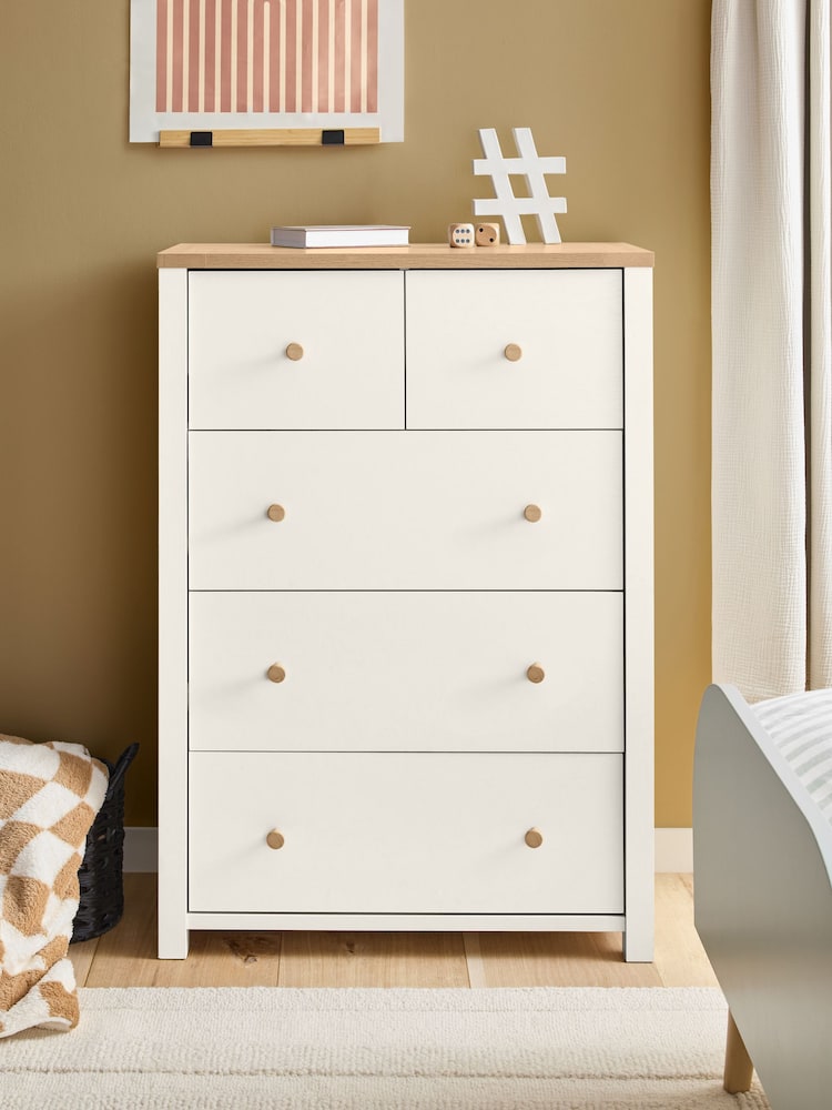 White Malvern Cream Kids Chest of Drawers - Image 2 of 8
