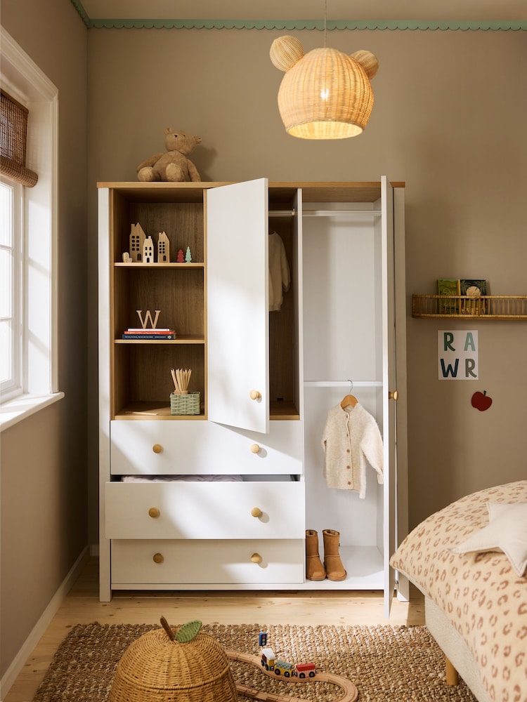 White Malvern Cream Kids Triple Wardrobe - Image 2 of 9
