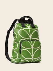 Orla Kiely Green Bestie 100% Cotton Backpack - Image 3 of 4