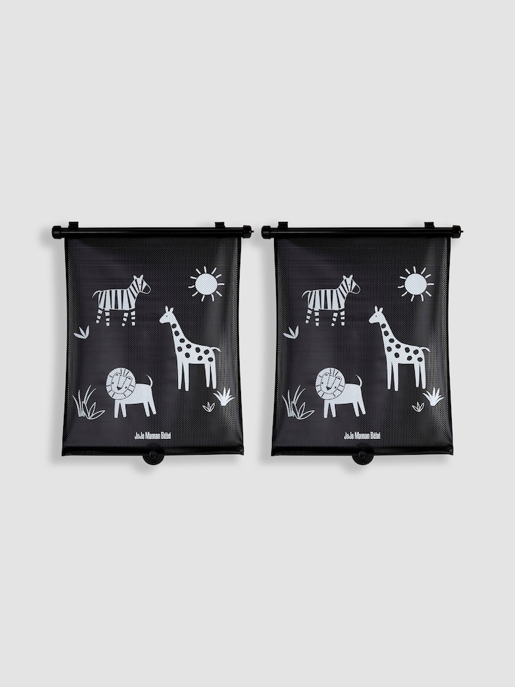 JoJo Maman Bébé Safari Herunterrollbarer Sonnenschutz im 2er-Pack - Bild 1 von 2