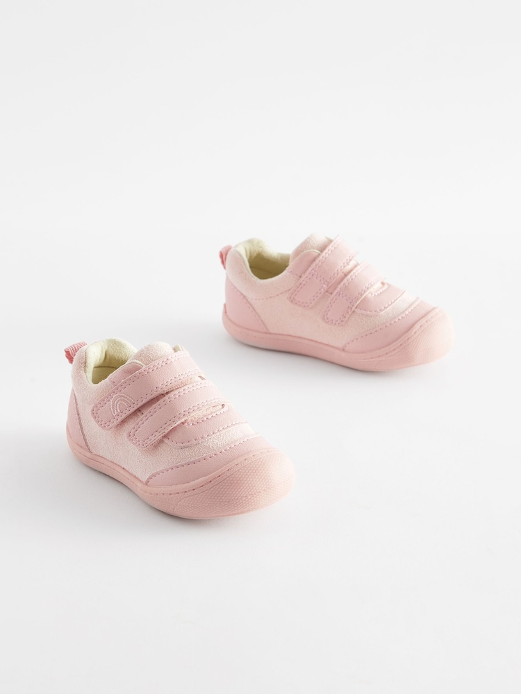 Pink Wide Fit (G) Crawler Trainers - Image 1 of 5