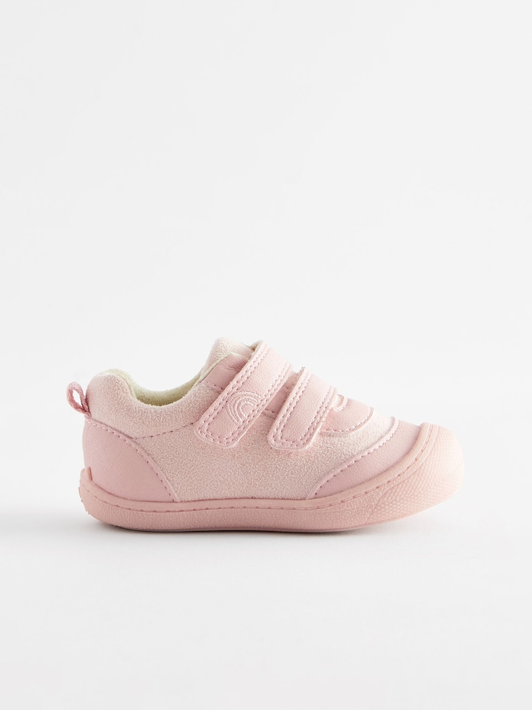 Pink Wide Fit (G) Crawler Trainers - Image 2 of 5