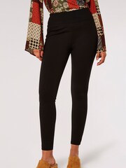 Apricot Black Waistband Ponti Leggings - Image 1 of 5