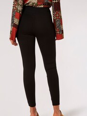 Apricot Black Waistband Ponti Leggings - Image 2 of 5