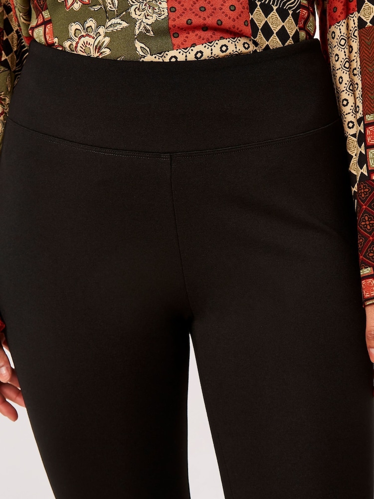 Apricot Black Waistband Ponti Leggings - Image 5 of 5